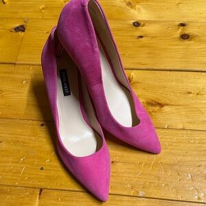 Nine West Fuchsia Suede Heels